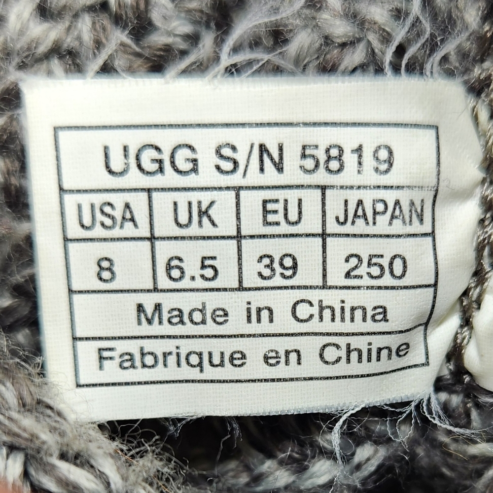 UGG Classic Cardigan Knit Boots in Gray size 8 - Picture 12 of 12